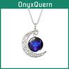 Eye-catching Zodiac Moonlight Gemstone Necklace With Dynamic Colors And Silhouette