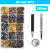 25Sets Metal Snaps Button Snap Fasteners Press Studs With 4 Installation Tools Kit For Clothes Garment Bags Shoes Leathercraft