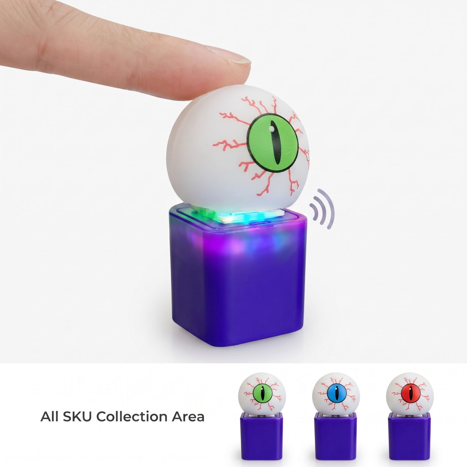 Rechargeable LED Light Up Keychain Toy with Sound Effects for Stress One Size