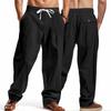 Mens Loose Wide Leg Breathable Casual Long Pants For All Seasons