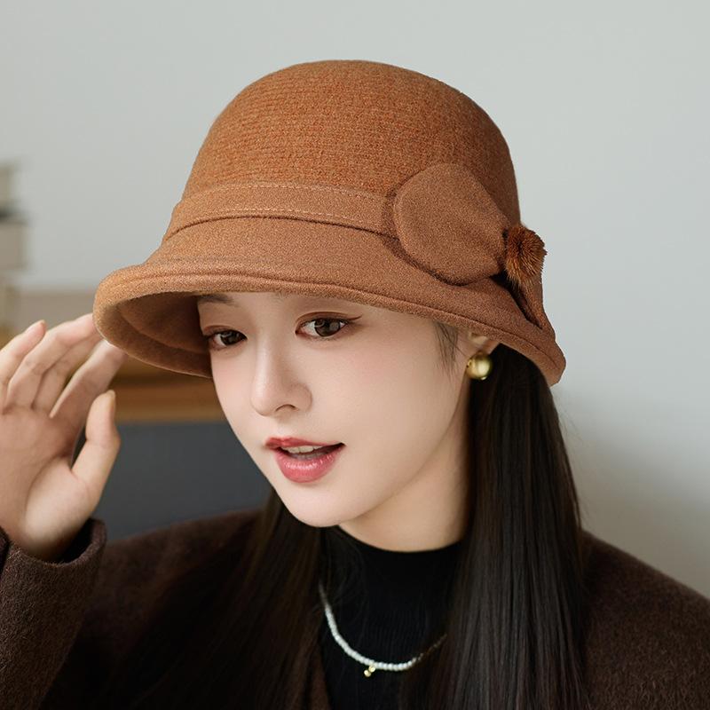 The New Winter Hat for The Elderly Women's Warm Fleece Basin Hat for The Elderly