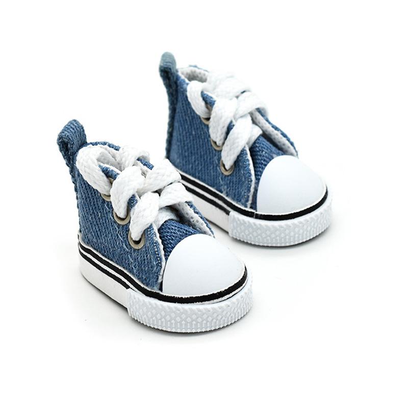 

1 пара, 5 см 1/6, джинсовая ткань ручной работы, обувь для кукол, 18 дюймов, милая мини-кукла, игрушечные аксессуары, разноцветные джинсовый