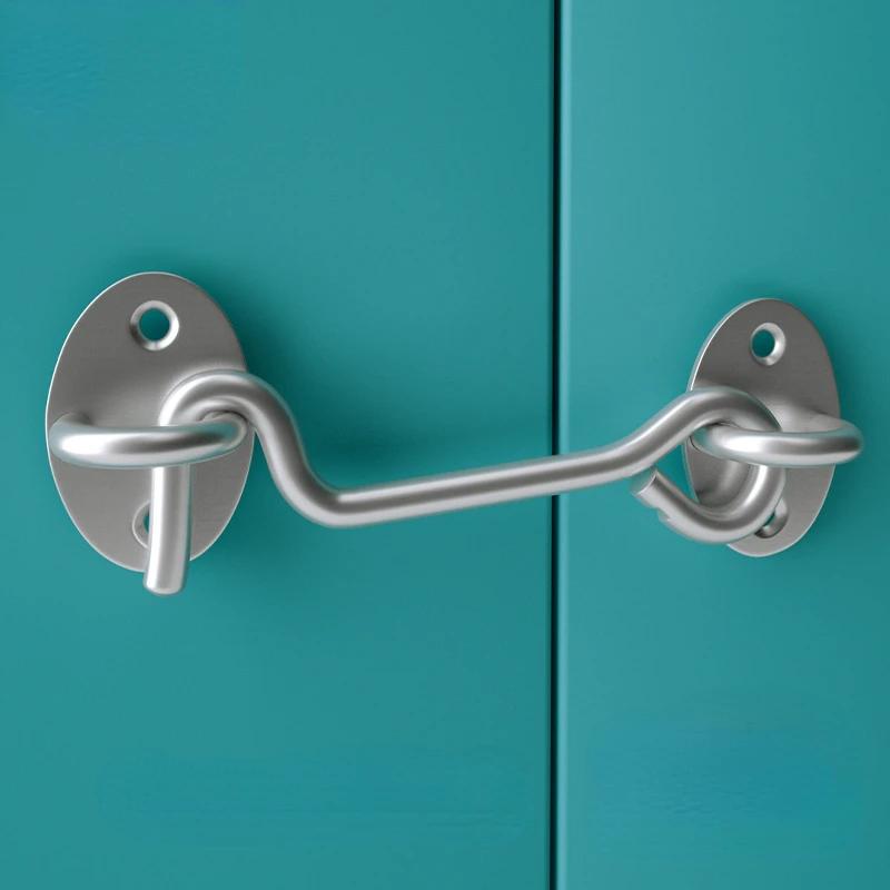 3/4/6 Inch Stainless Steel Door Latch Bathroom Latch Hook Old-fashioned Room Door Latch Simple Sliding Door Bolt