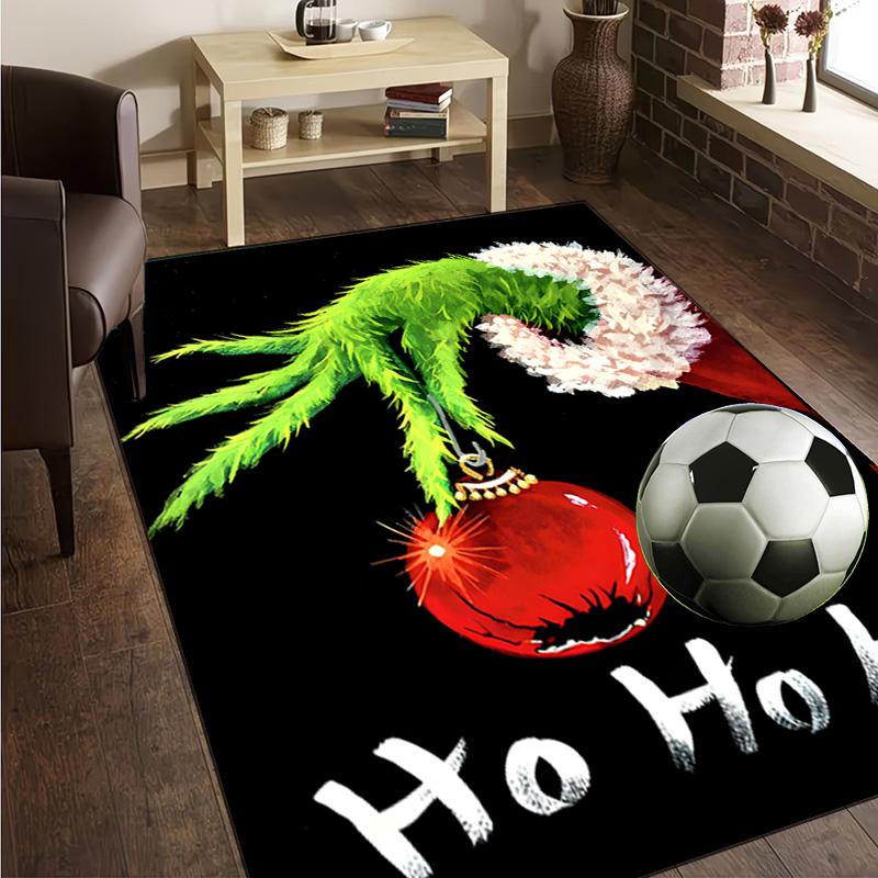 Grin-ch's Festive Adventure Rug Office Carpet Non-Slip Mat, Chair Rug Floor Covering for Gaming, Bedroom, Living Room , Home Decor Christmas Gift