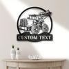 Personalized Wheel Loader Metal Sign Wall Decor Gift for Truck Driver