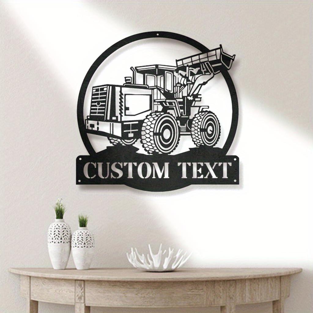 Personalized Wheel Loader Metal Sign Wall Decor Gift for Truck Driver