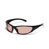 2025 Neue Silber Sport Sonnenbrillen Herren Damen Retro Punk Radfahren Trendige Sonnenbrillen Gläser Brille Outdoor Y2K Zubehör