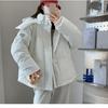 Winter Korean Version of The Gray Love Short Down Cotton-padded Jacket Student Large Size Cotton-padded Jacket Women's Bread Jacket