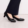 Himiko 5cm Heel Round Toe Black Black 235 Pumps/600006