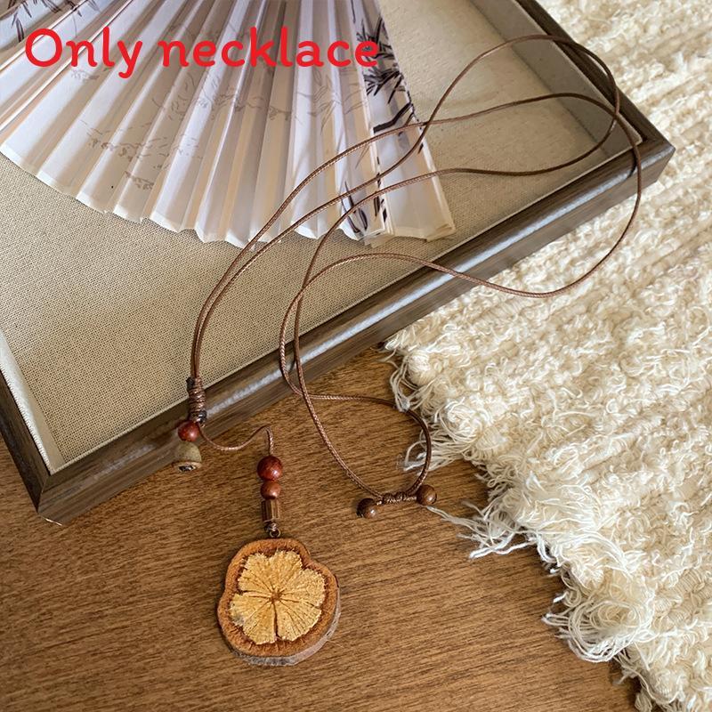 Bohemian Acorn Resin Necklace With Geometric Pendant For Women Summer Fashion