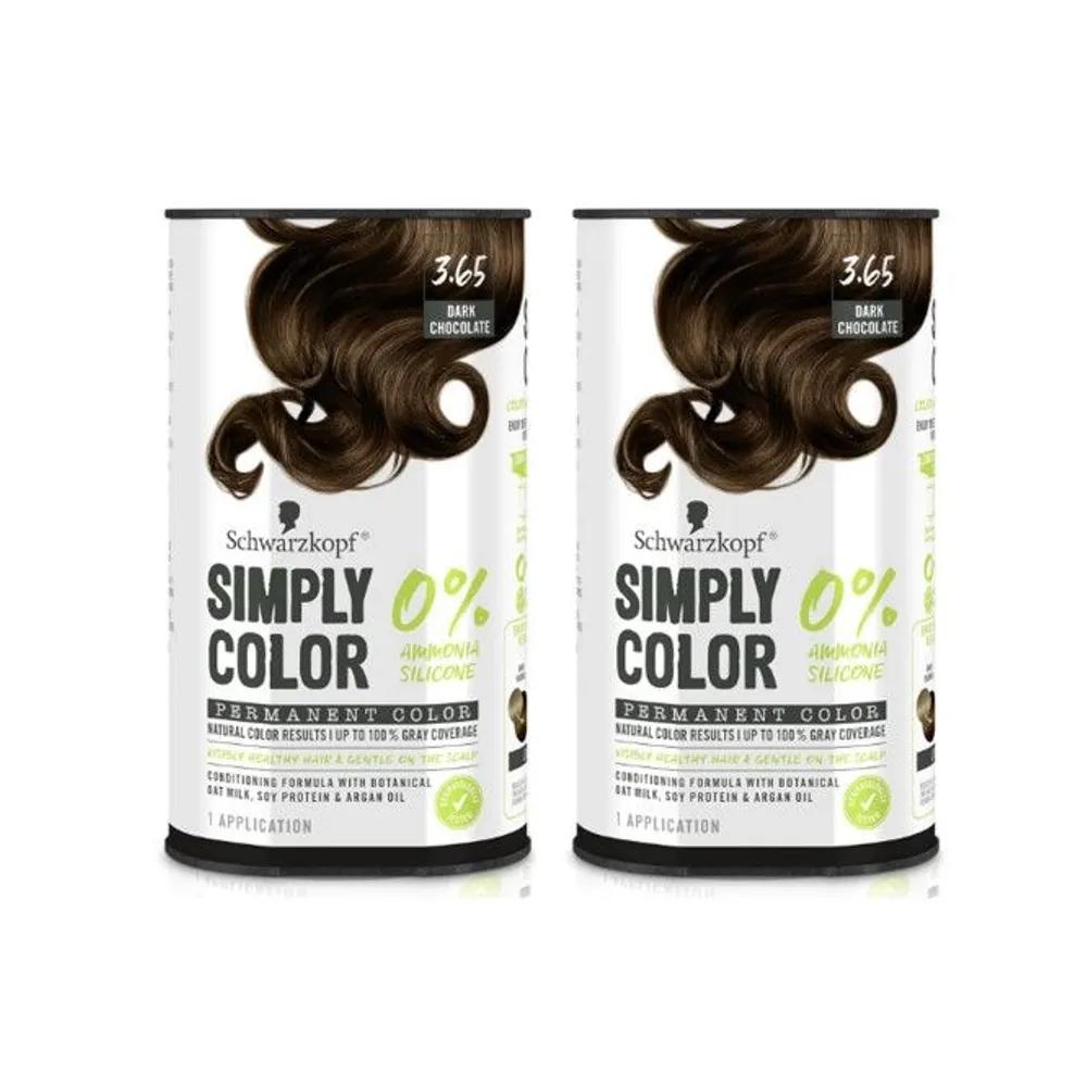 Schwarzkopf Simply Color 3.65 Темный Шоколад 2 шт.