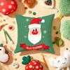 Christmas Tree Santa Pillow Case Plush Fabric Soft DoubleSided Printed Sofa Warm Winter Home Gift Cushion Cover