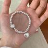 BFCLUB S925 Sterling Silver Bracelets for Women Retro Cute Heart Accessories Trend Vintage Simple Pendant Party Jelwery