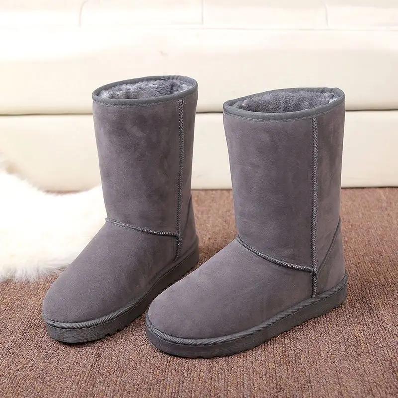 Fashion Non Slip Snow Boots for Women Warm Fleece-Lined Chunky Mid Calf Padded Winter 2025 Novelty Woman Shoes High Quality Trend Sale