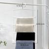 3/4 Layers Rotatable Clothes Rack,Portable Foldable Pants Hanger for Travel,Multi-functional Closet Organizer Racks for Scarf