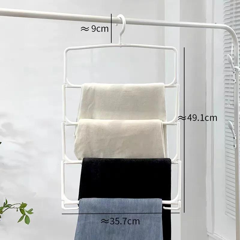 3/4 Layers Rotatable Clothes Rack,Portable Foldable Pants Hanger for Travel,Multi-functional Closet Organizer Racks for Scarf