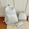 Cute Japanese School Girl Bowknot 3-Piece Backpack Set, Korean Harajuku Style, Large Capacity Casual Bookbag for Teens