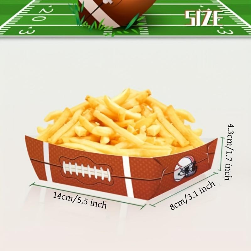12pcs,2 Patterns,Football Party Snack Tray,Popcorn Cardboard Tray,Nachos Food Tray,Football Birthday Party Decorations,Must Have for Watching The Game