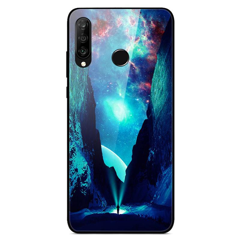 6.15"For Huawei Honor 20S Case Tempered Glass Print Back Cover Hard Case For Huawei Honor 20S MAR-LX1H Phone Case Honor20S 20 S