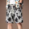High-end American Trend Full of Printed Ice Silk Cool Shorts Men's Summer Thin Casual Vacation Beach Pants
