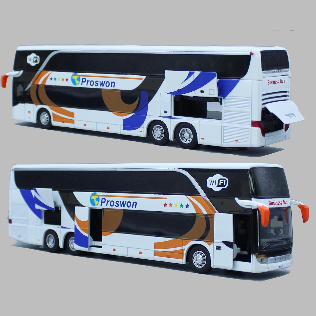 Legering Dubbeldekker Elektrische Toeristische Verkeersbus Model Diecasts Metaal Stads Personenvervoer Bus Model Geluid En Licht Kinder Speelgoed Cadeau