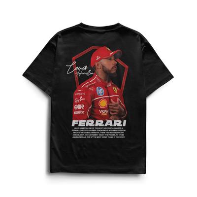 Lewis Hamilton Ferrari Racing Car Graphic T-shirt Men Women Cotton Casual Oversized Street Hip Hop Short Sleeve Female Male Clothing