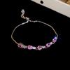 Gold-Plated Zircon Sun & Heart Bracelet: Stylish, Versatile, Elegant Light Luxury Jewelry for Women.