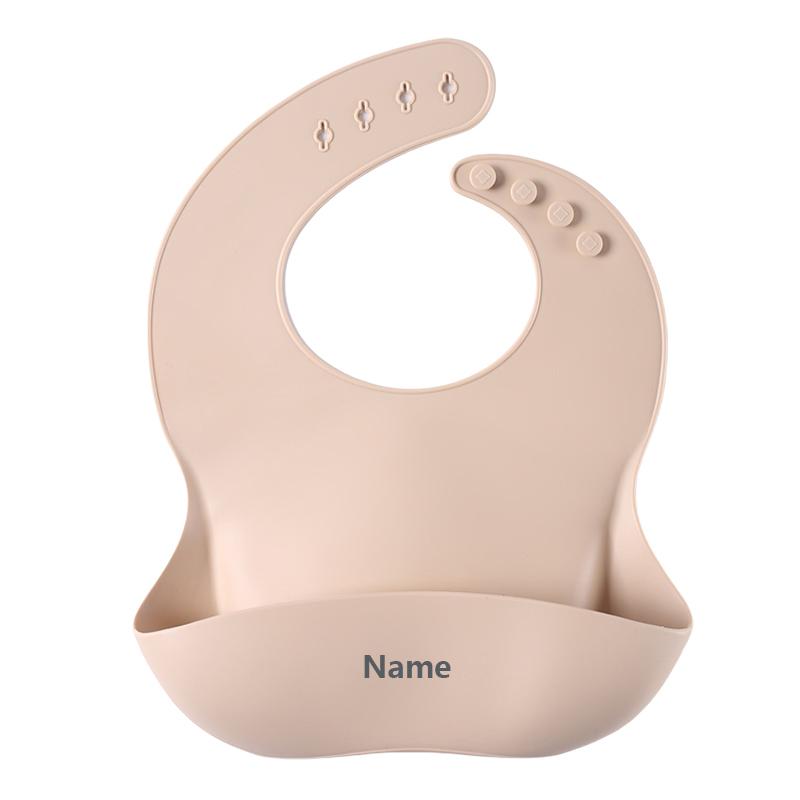 Non-Toxic Silicone Bib Baby Drool Catcher With Free Name Engraving Creative Gifts For Children And Children
