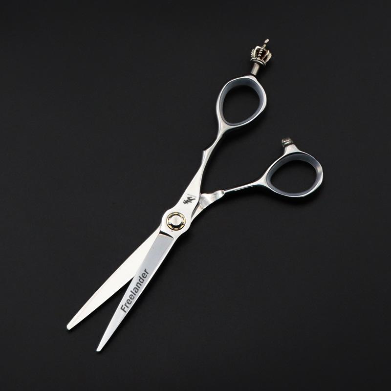 

6.0 inch, personalized crown tail nail, beauty hair flat cut straight cut, bangs cut, special for hairdressers Straight head & chrome vanadium stainless steel