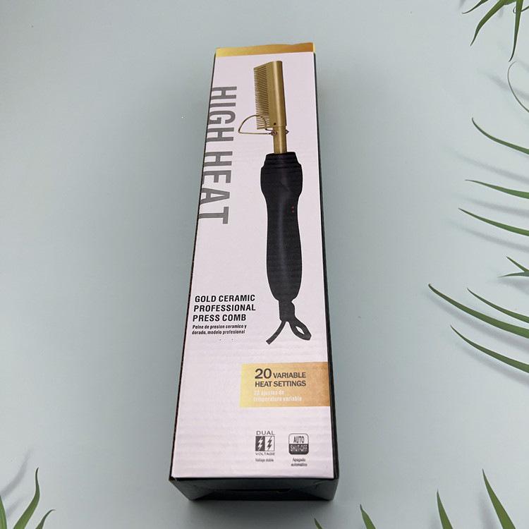 Dual-Use Electric Heated Copper Comb: Wet/Dry Straightener & Curling Wand