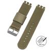 Cinturino in Tessuto di Tela Intrecciata da 17 mm 19 mm 20 mm per Orologio Swatch, Braccialetto Militare Sportivo da Uomo a Rilascio Rapido