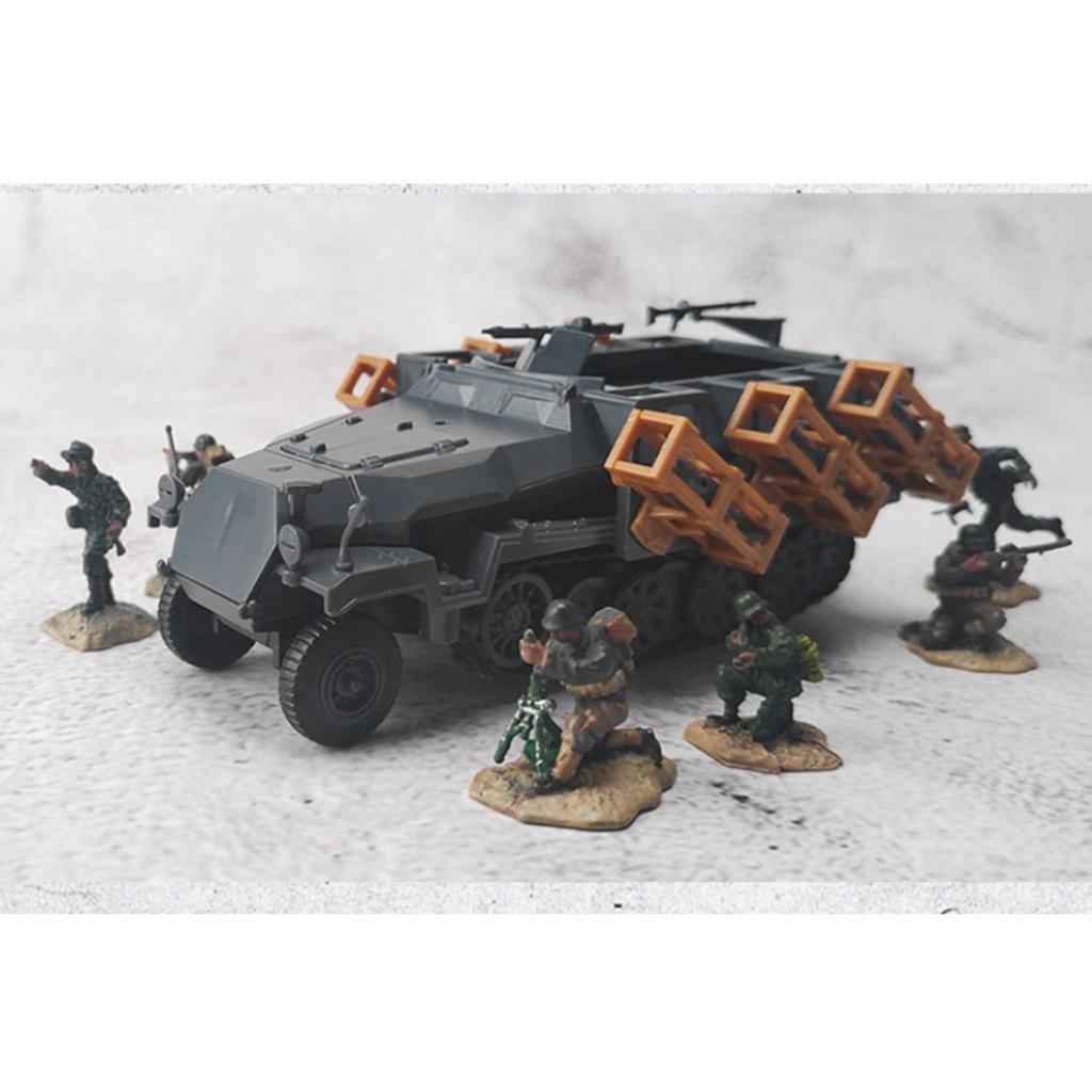 1 72 WWII sd.kfz.251 Tank Model Kit 4D Armor Vehicle Educational Toy Authentic and Detailed