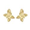 Elegant High-End Brushed Butterfly Stud Earrings with Unique Design for Women