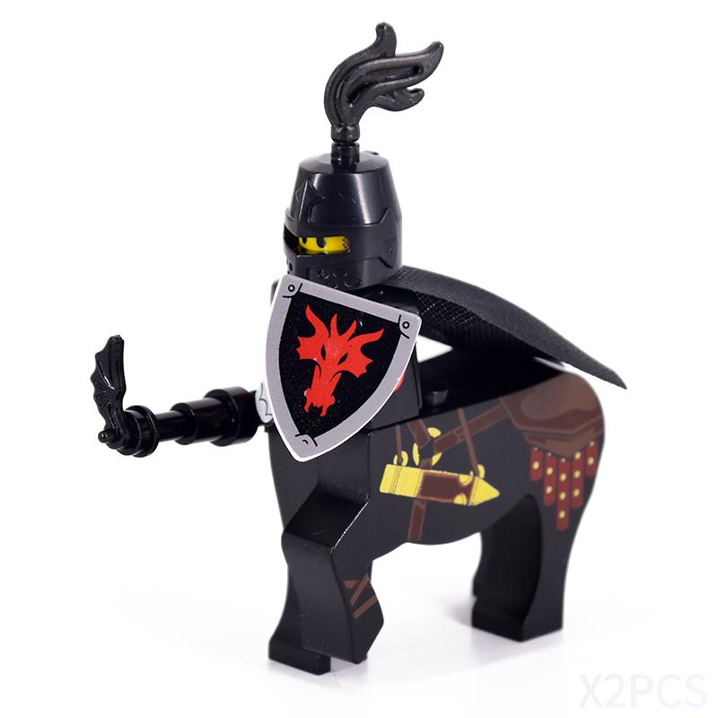 MOC Medieval Skeleton Centaurs Knights Mini Action Figures Building Blocks Roman Horse Soldier Bricks Toy for Children XMAS Gift