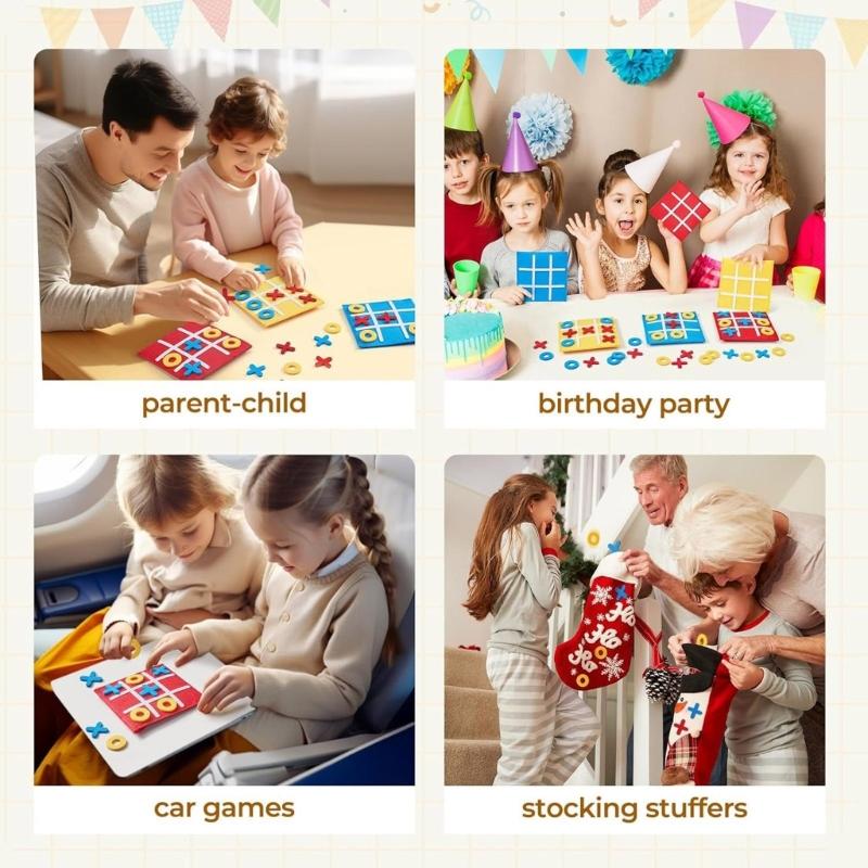 TicTacToe Toy Chessboard Game Toy For Children Cognitive Skill Building Interactive Logical Learning Strategy Toy