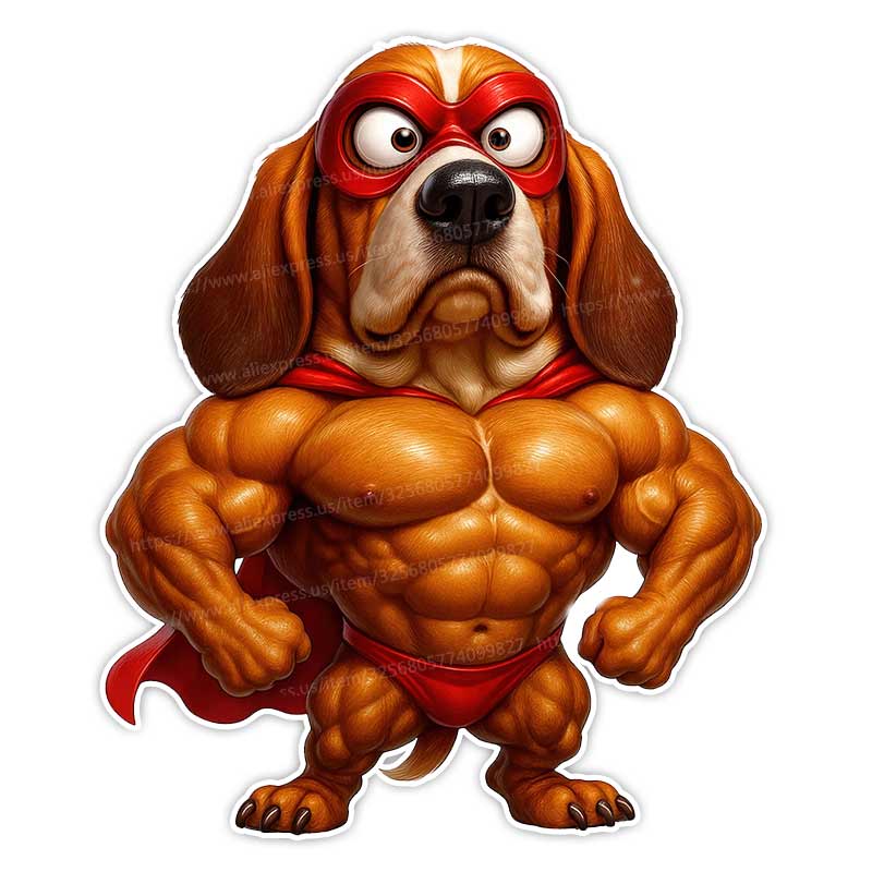 Funny Basset Hound Pet Dog Animal Car Sticker Waterproof Styling Automobiles Motorcycle Exterior Accessories Vinyl Decals Y172
