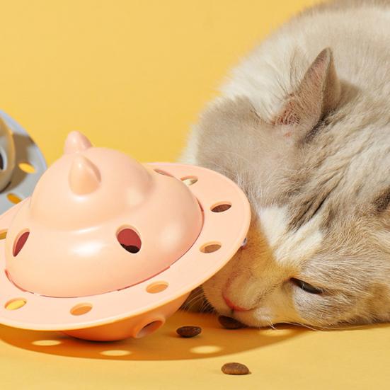 Pet Treat Dispenser Interactive Slow Feeder Disc Toy Dog Training Feeder Puzzle Toy for Dogs Puppies Cats Mental Stimulation