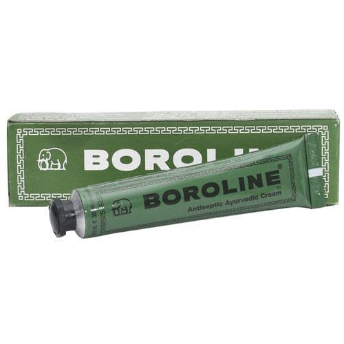 Boroline Ayurvedic Antiseptic Cream 20g Tube For Cracked Heels Dry Skin Rashes Minor Wounds | Soothing Herbal Skin Repair Balm