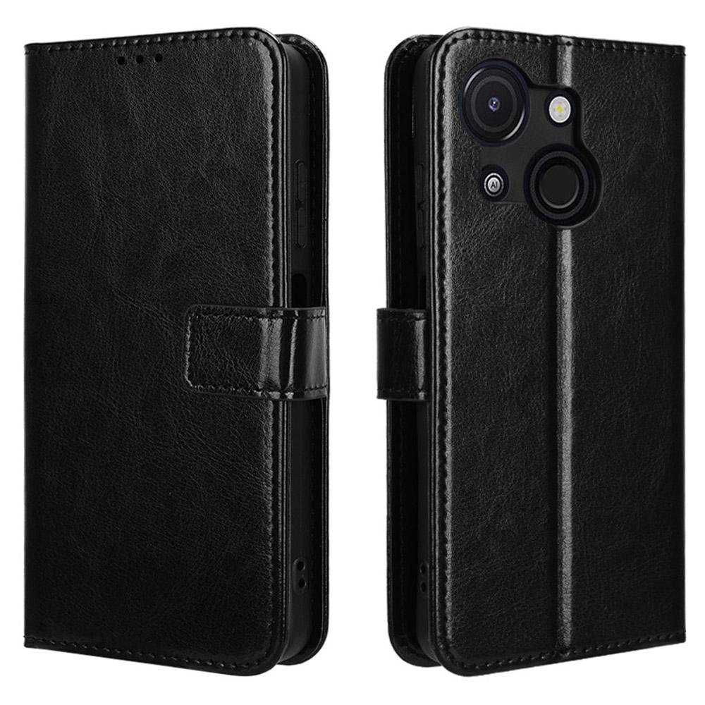 For itel A50C A669L Case Crazy Horse Texture PU Leather Phone Wallet Cover