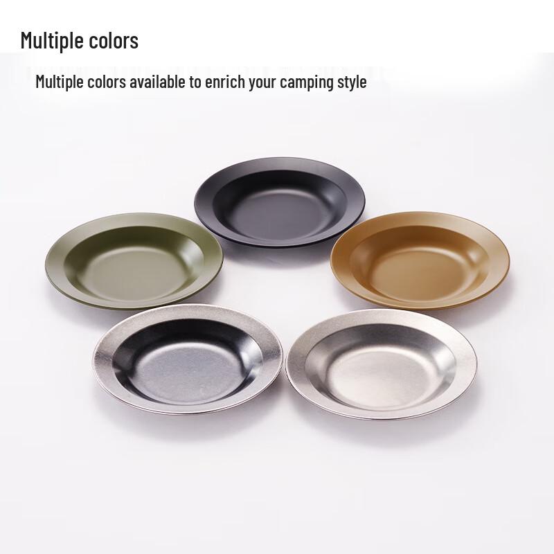 Outdoor Camping Stainless Steel Non-stick Dinner Plate