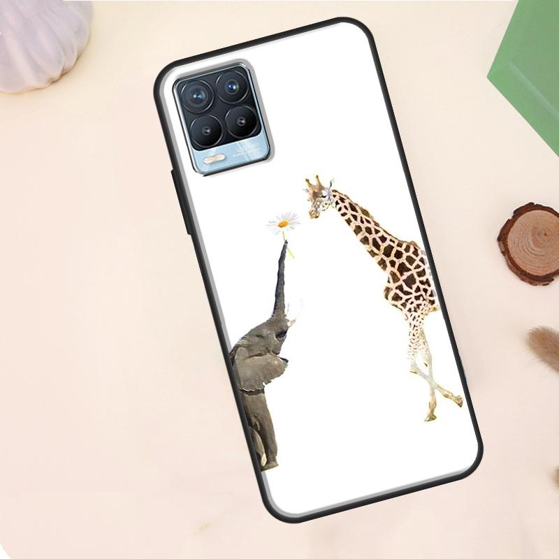 Cute Cartoon Giraffe Case For Realme C75 C63 C61 C55 C51 C53 C35 C65 C67 C71 11 12 13 14 15 Pro Plus GT6 GT7 Pro