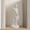 3D Printing Sculpture, Abstract Decorative Items, Matte White Minimalist Ornament, for Office Desk Business Study Room Decor