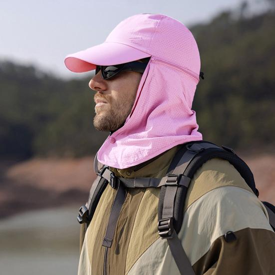 Cappello da Pesca con Design a Scialle Tesa Larga Protezione Solare Cappellino da Baseball Circonferenza Testa Regolabile Cappello da Sole da Trekking Outdoor