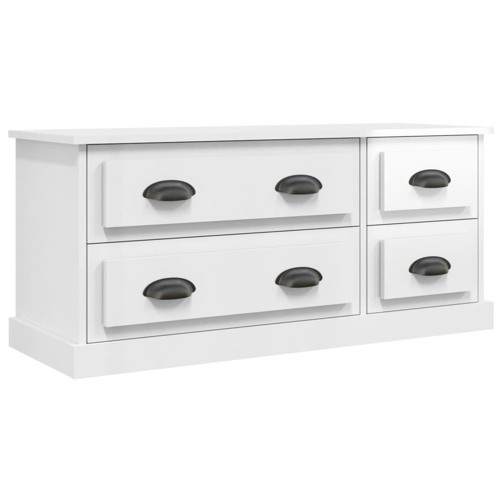 TV-Schrank Hochglanz Weiß 100 x 35,5 x 45 cm Spanplatte