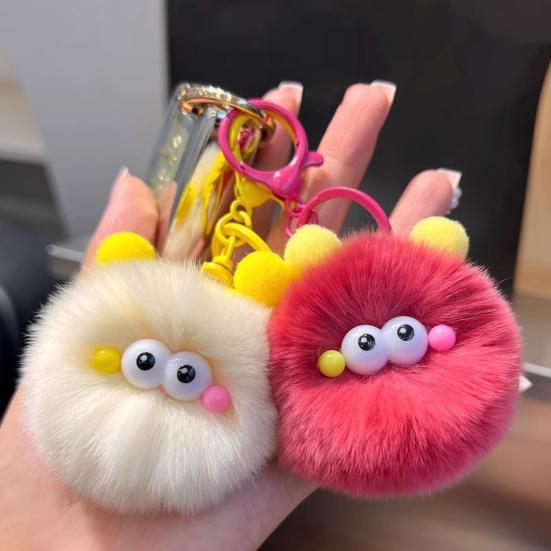 Schlüsselanhänger Weicher Stoff Plüschtier Schlüsselanhänger mit stabilem Metallclip Kinderrucksack Federmäppchen Zubehör Partygeschenk