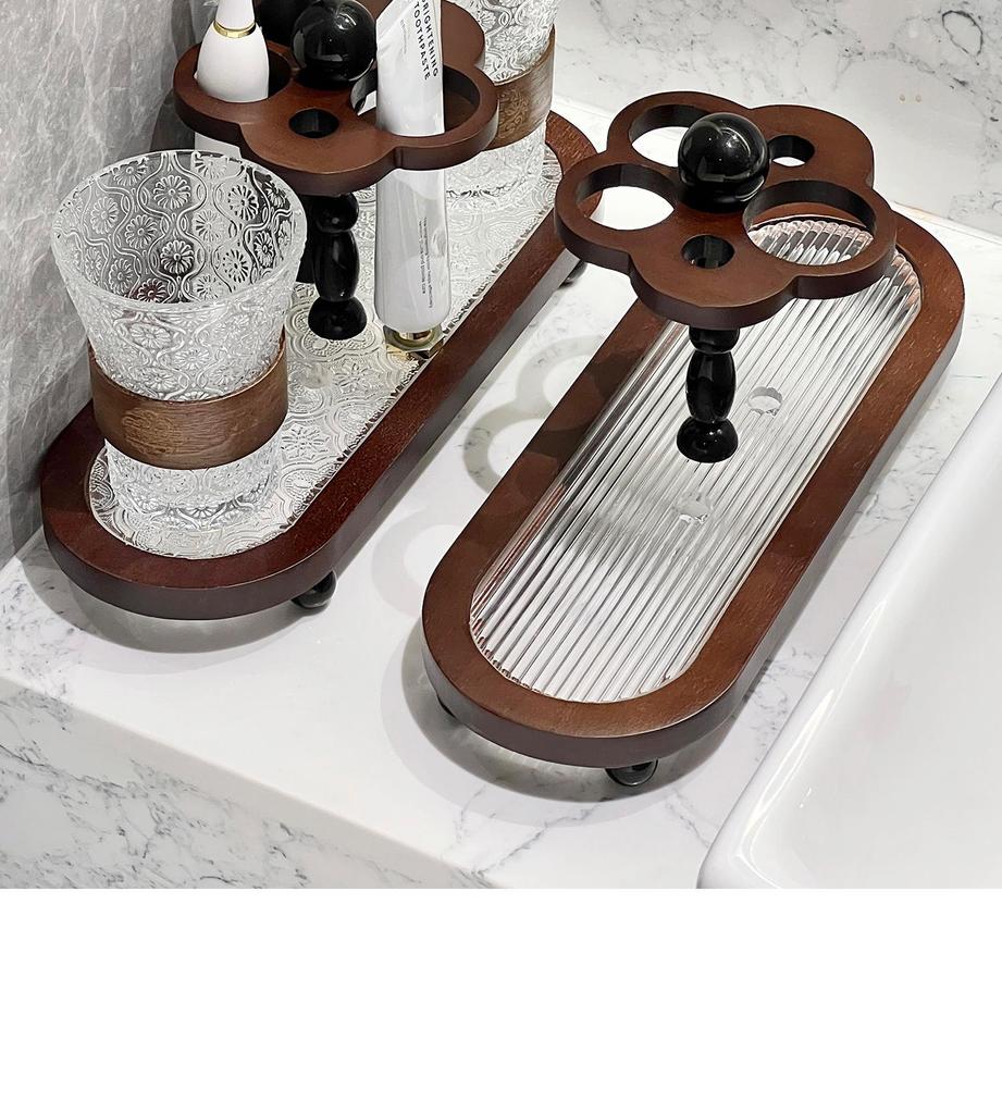 Chinese Style Electric Toothbrush & Storage Rack Set with Mouthwash Cup