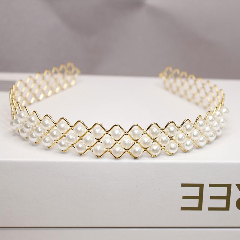 2025 Mori Style Fairy Pearl Headband with Wispy Bangs Hair Clips