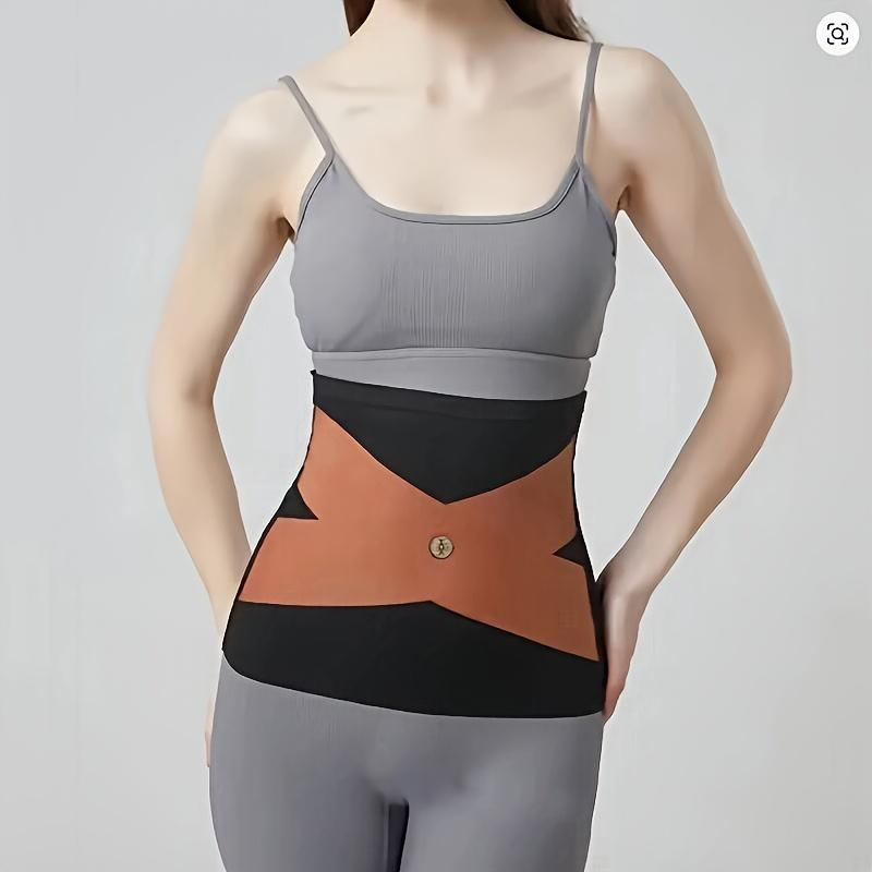 

1PC The abdominal tightening and shaping exercise waistband made of breathable mesh material has a front-opening design. M чорний