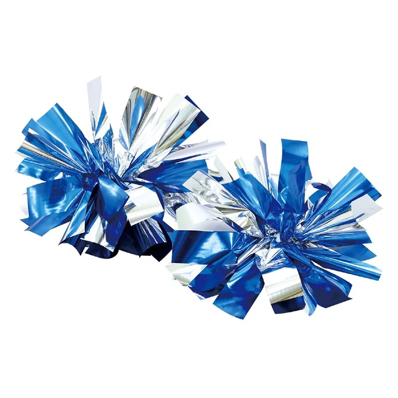 Artec Hands-Free Cheer Pom-Pom (Single Item) - Blue Silver - Perfect for Sports Day, Cheering, Dance, Cheerleading, and Recitals - 9007