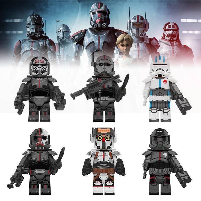 Star Wars Clone Troopers Bad Batch 6pc Building Blocks Mini Figures Toy Set